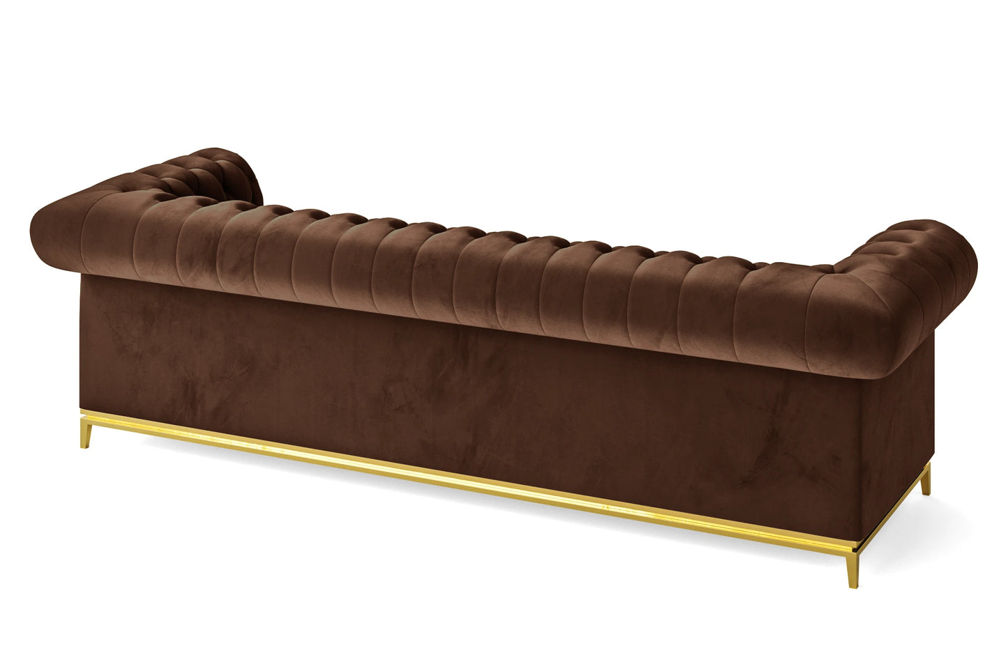 Venice 4 Seater Sofa Coffee Brown Velvet