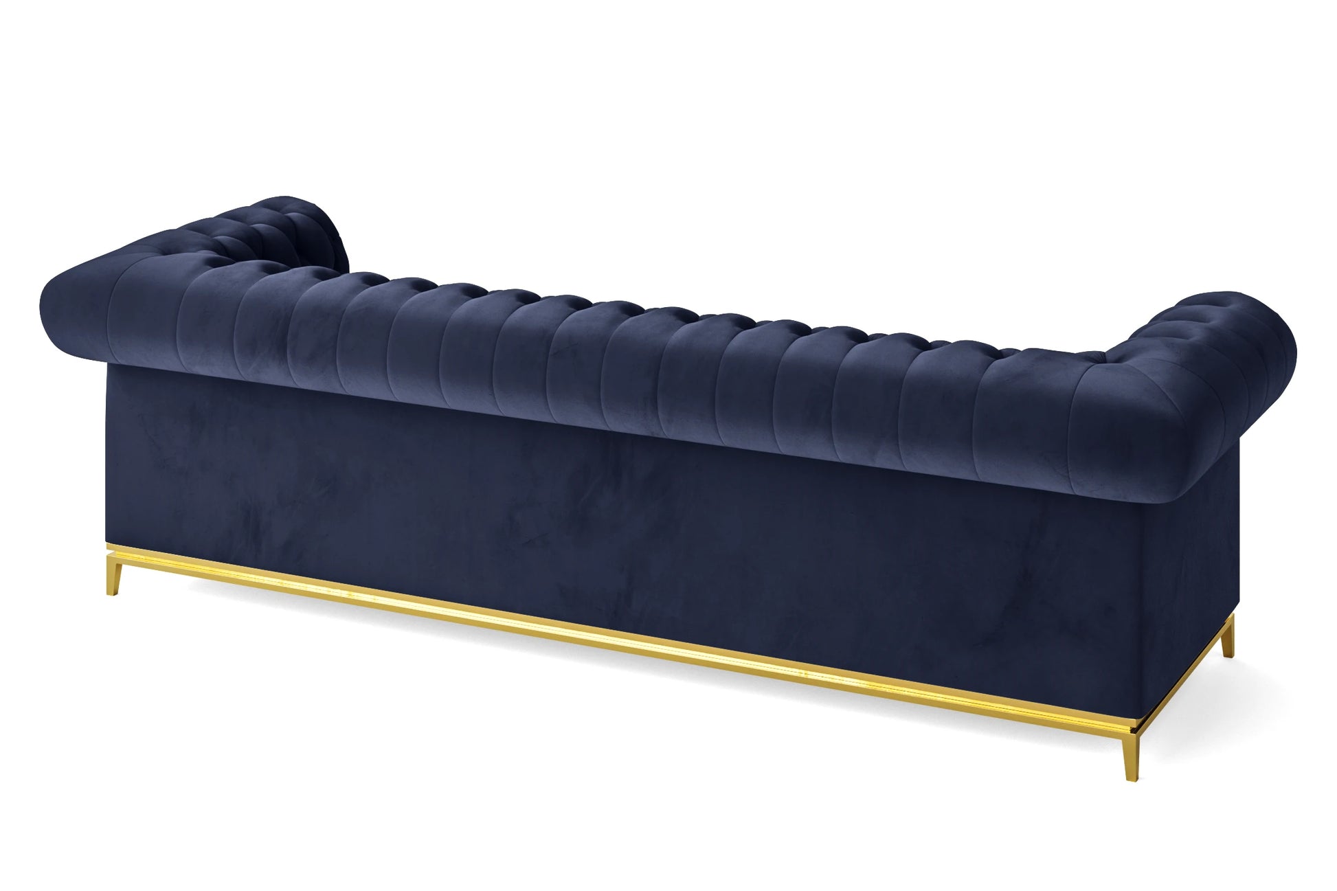 Venice 4 Seater Sofa Dark Blue Velvet