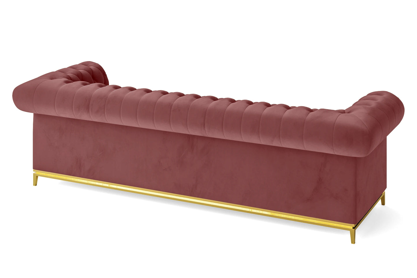 Venice 4 Seater Sofa Pink Velvet