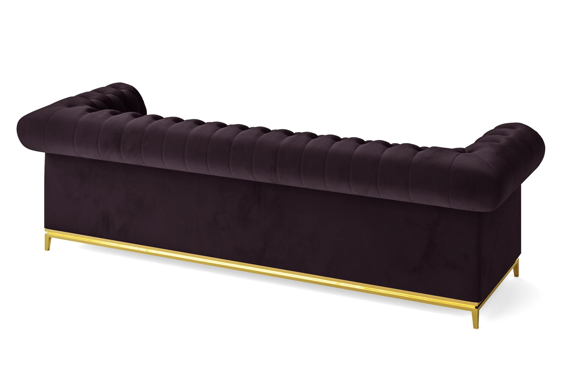 Venice 4 Seater Sofa Purple Velvet