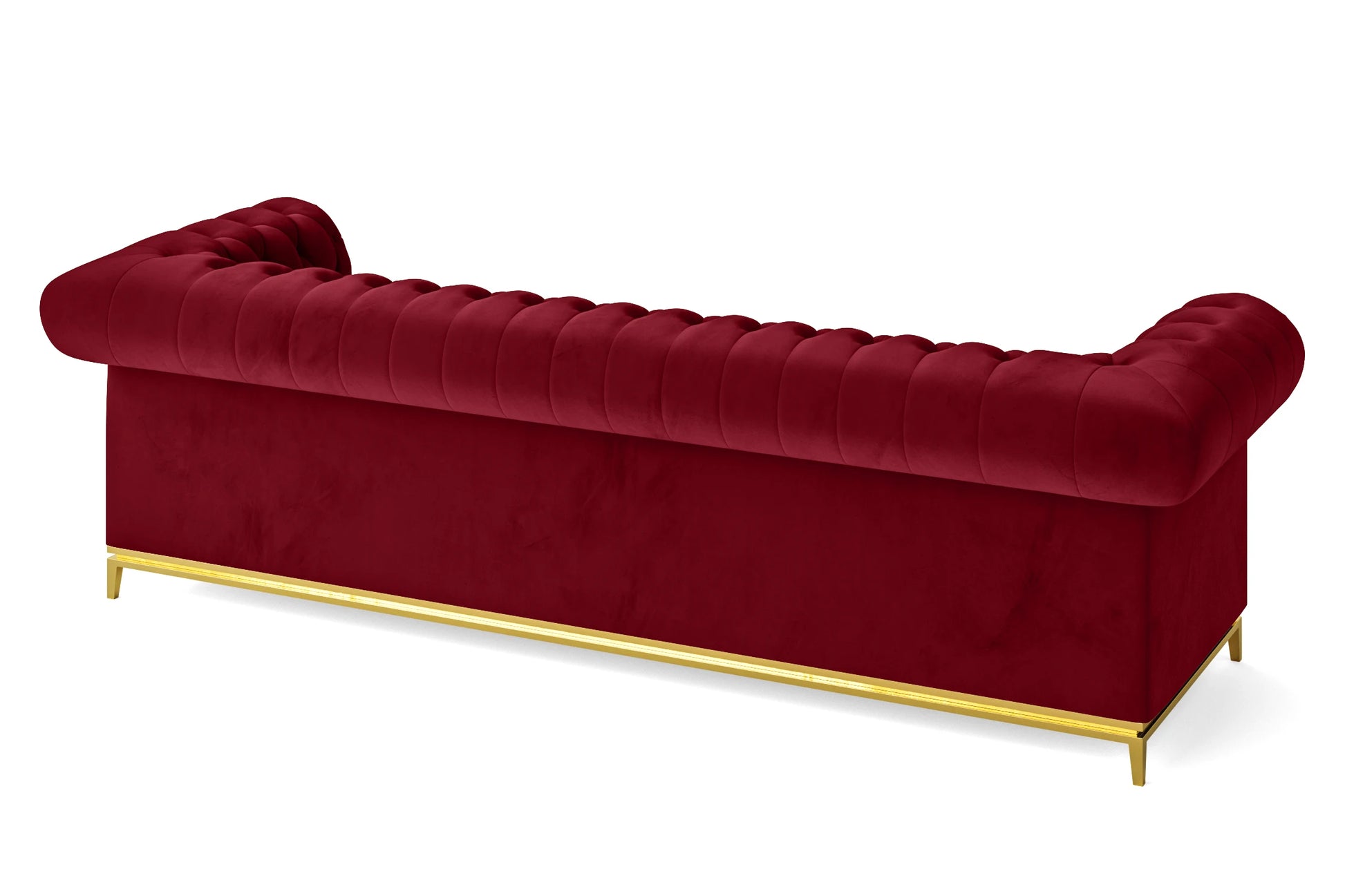 Venice 4 Seater Sofa Red Velvet