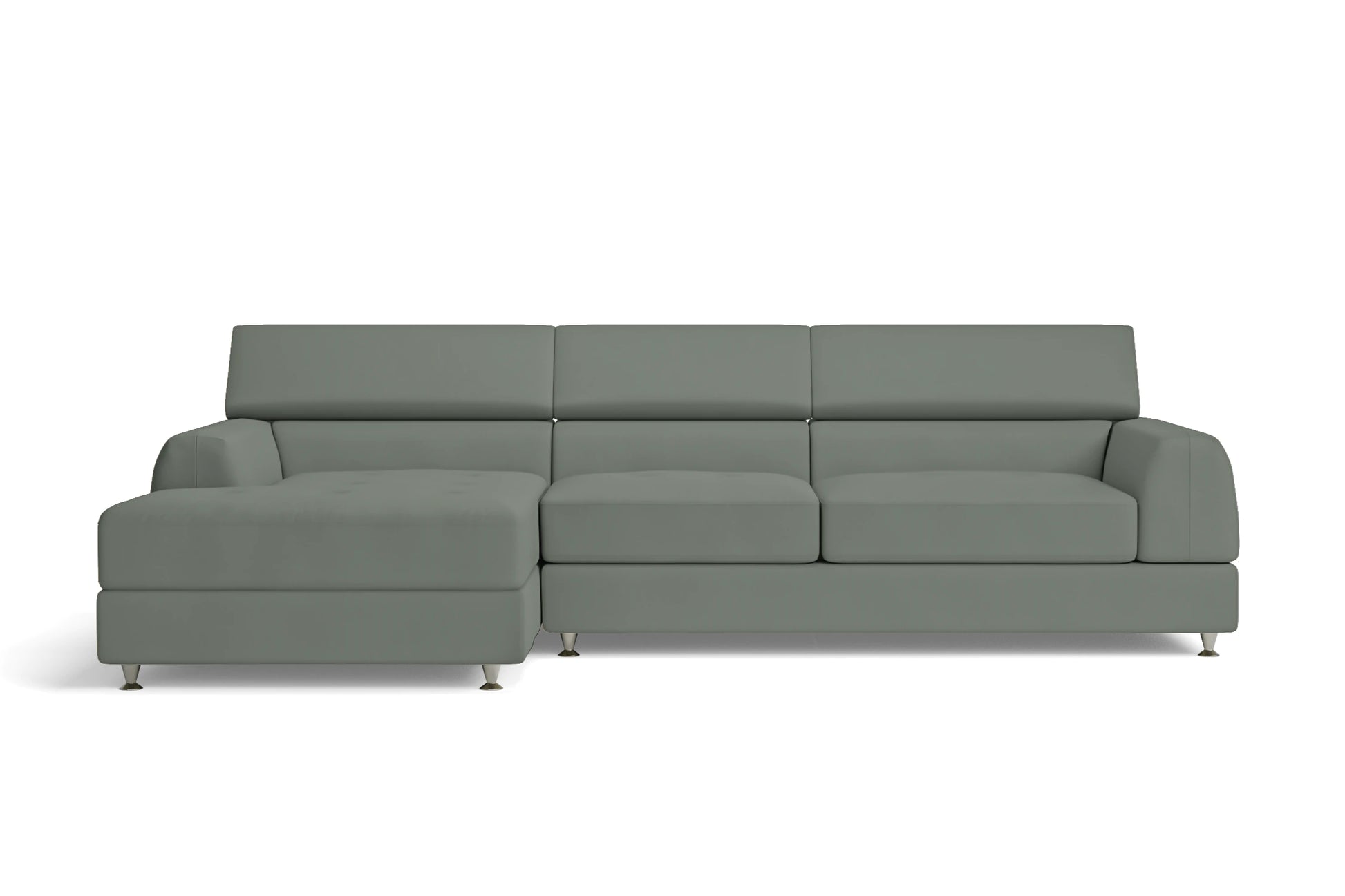 Vicenza 3 Seater Left Hand Facing Chaise Lounge Corner Sofa Lush Leather