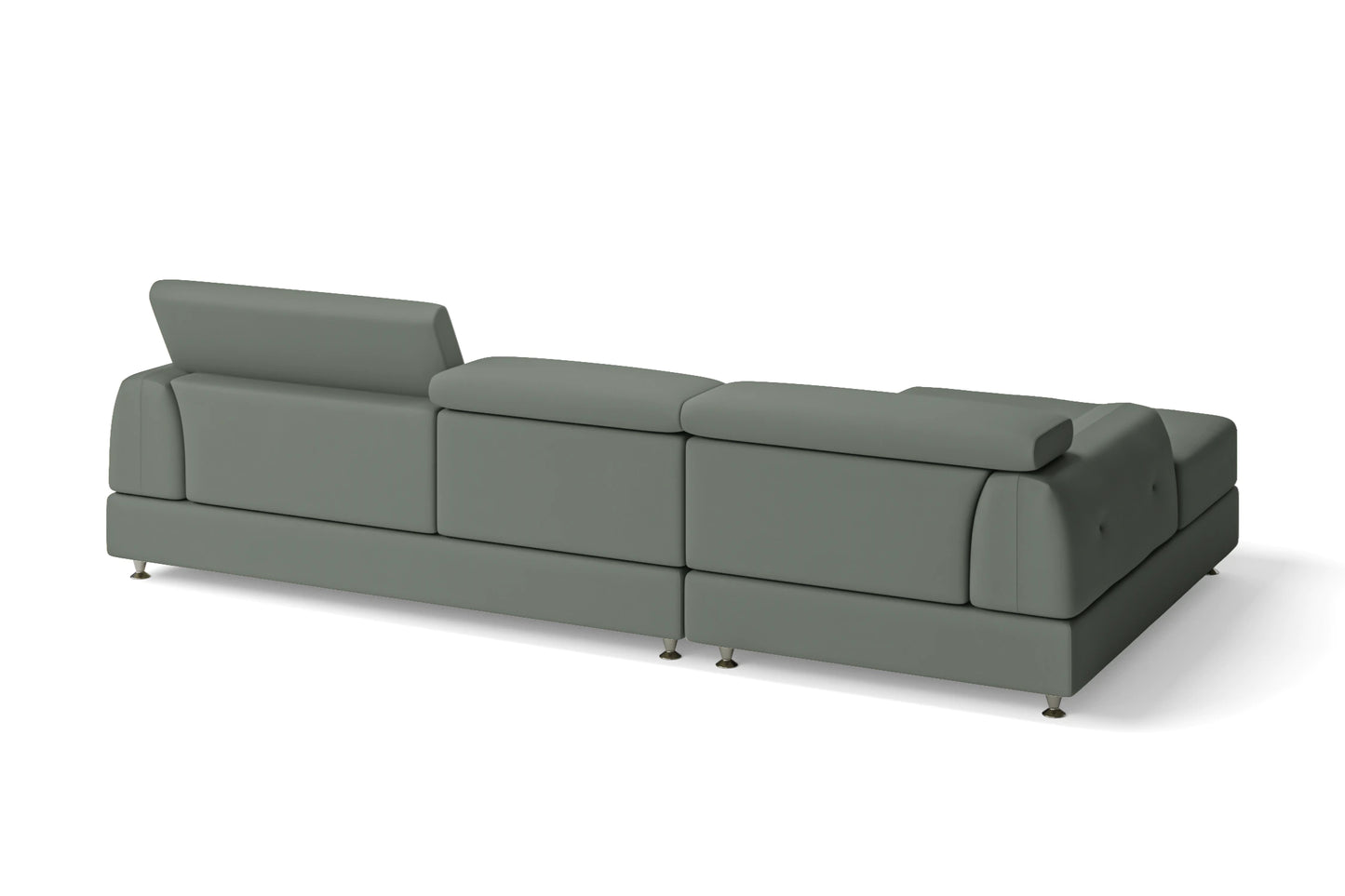 Vicenza 3 Seater Left Hand Facing Chaise Lounge Corner Sofa Lush Leather