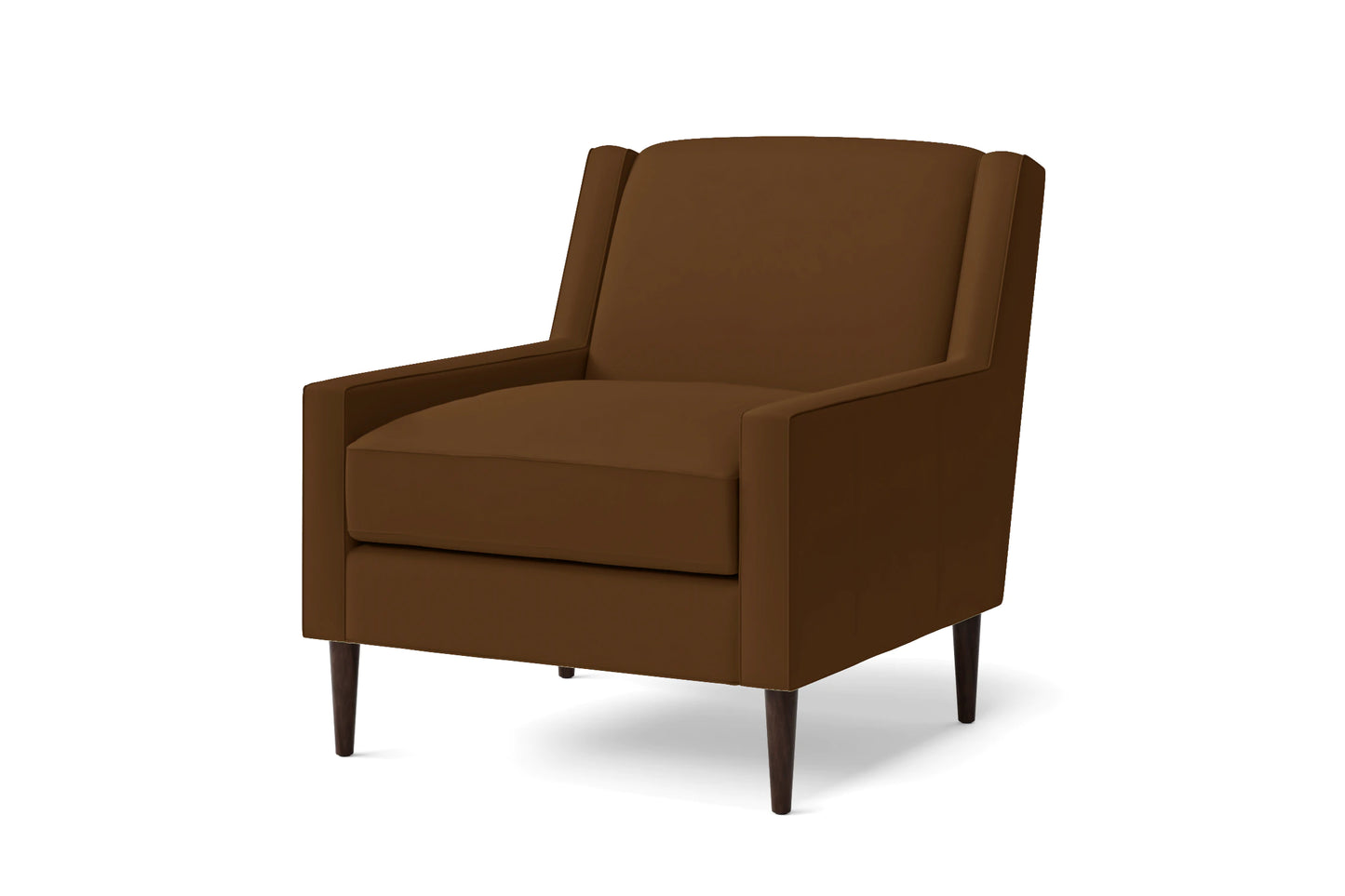 Vigevano Armchair Walnut Brown Leather