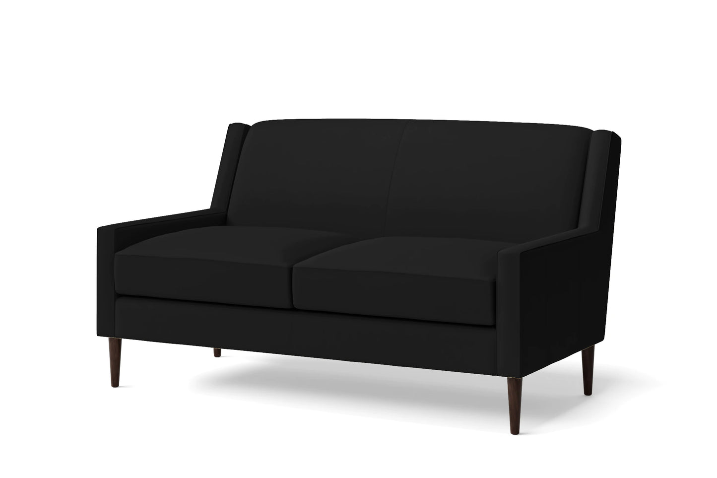 Vigevano 2 Seater Sofa Black Leather