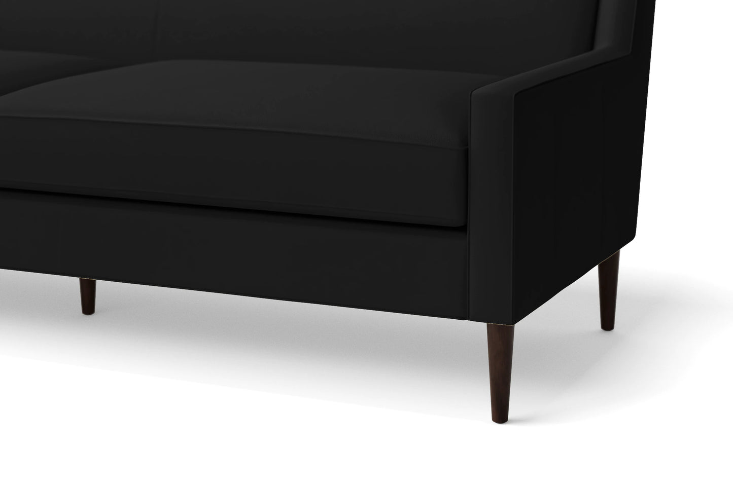 Vigevano 2 Seater Sofa Black Leather