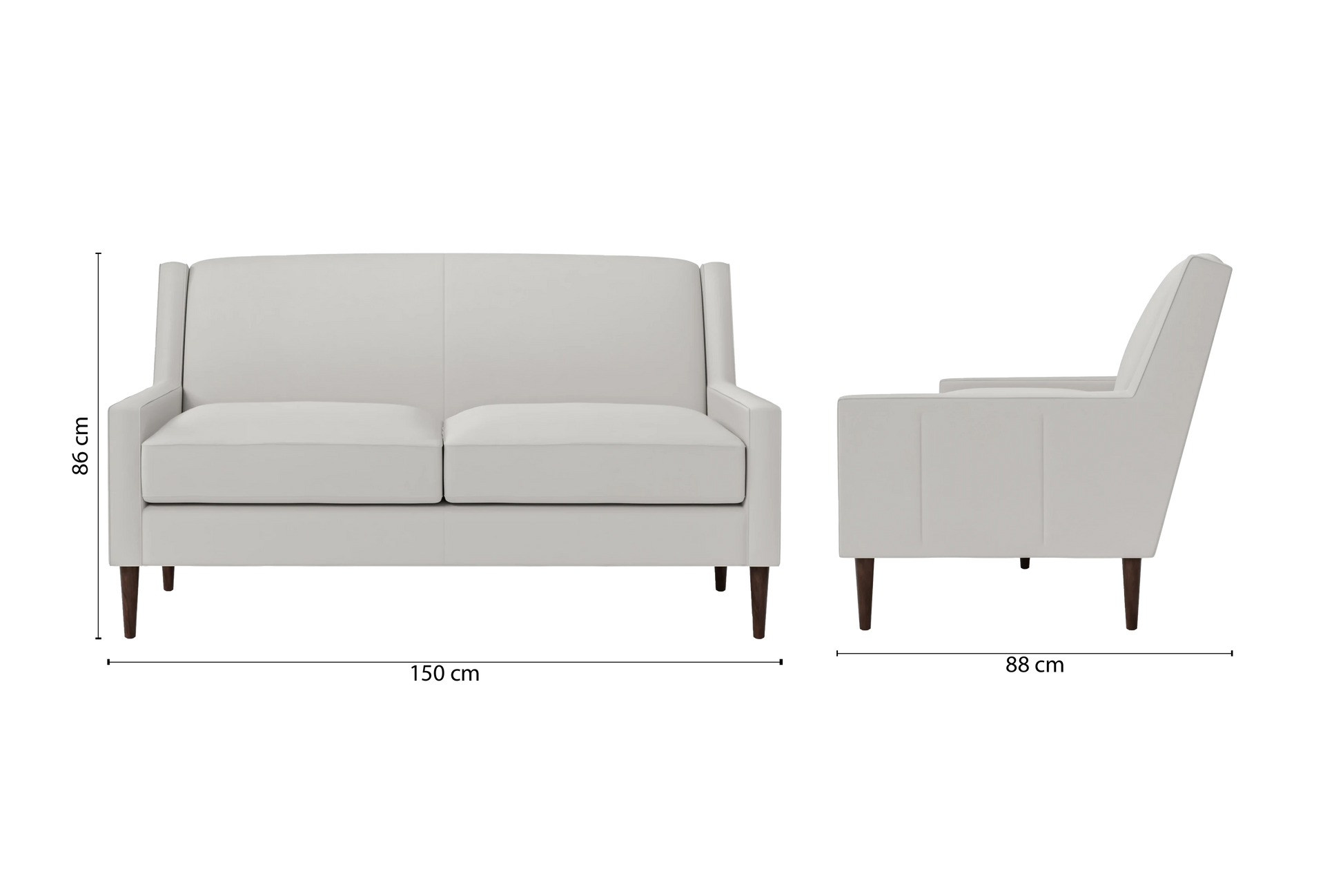 Vigevano 2 Seater Sofa White Leather