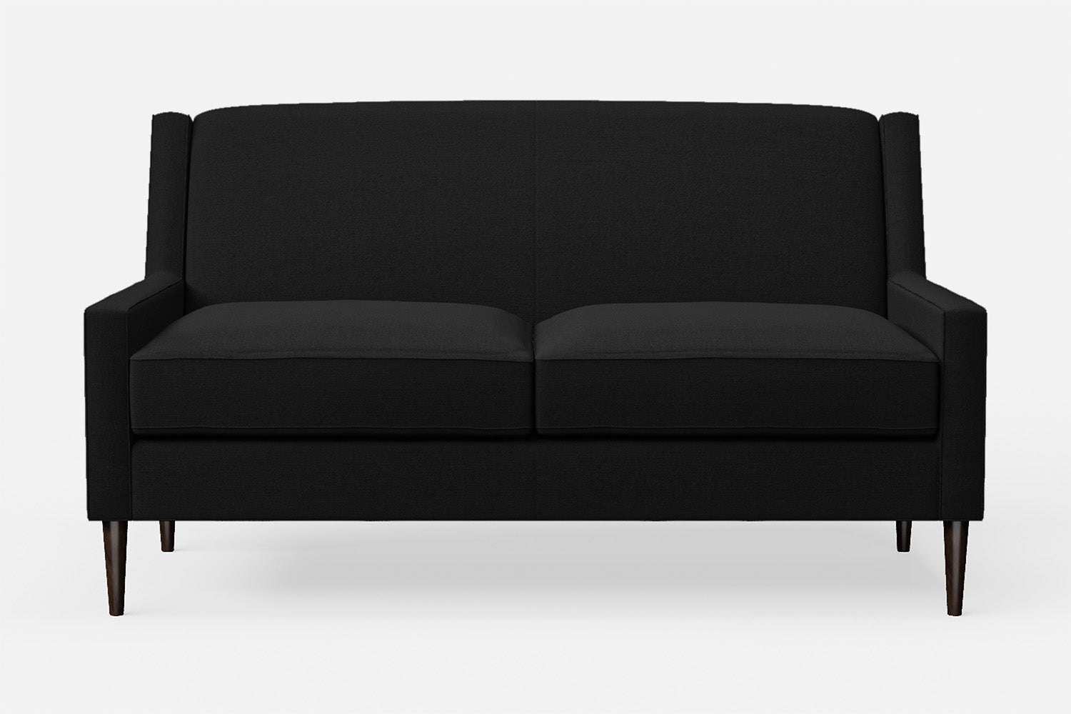 Vigevano 2 Seater Sofa Black Linen Fabric