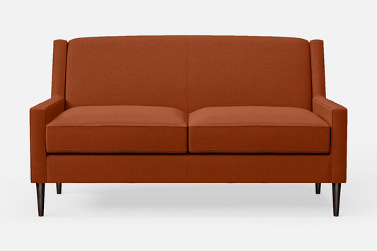 Vigevano 2 Seater Sofa Orange Linen Fabric