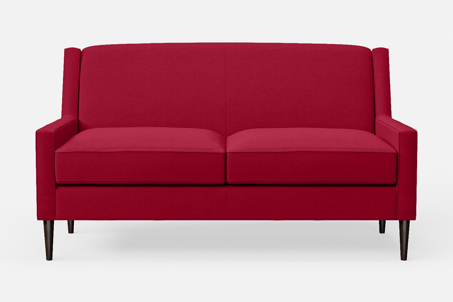 Vigevano 2 Seater Sofa Red Linen Fabric