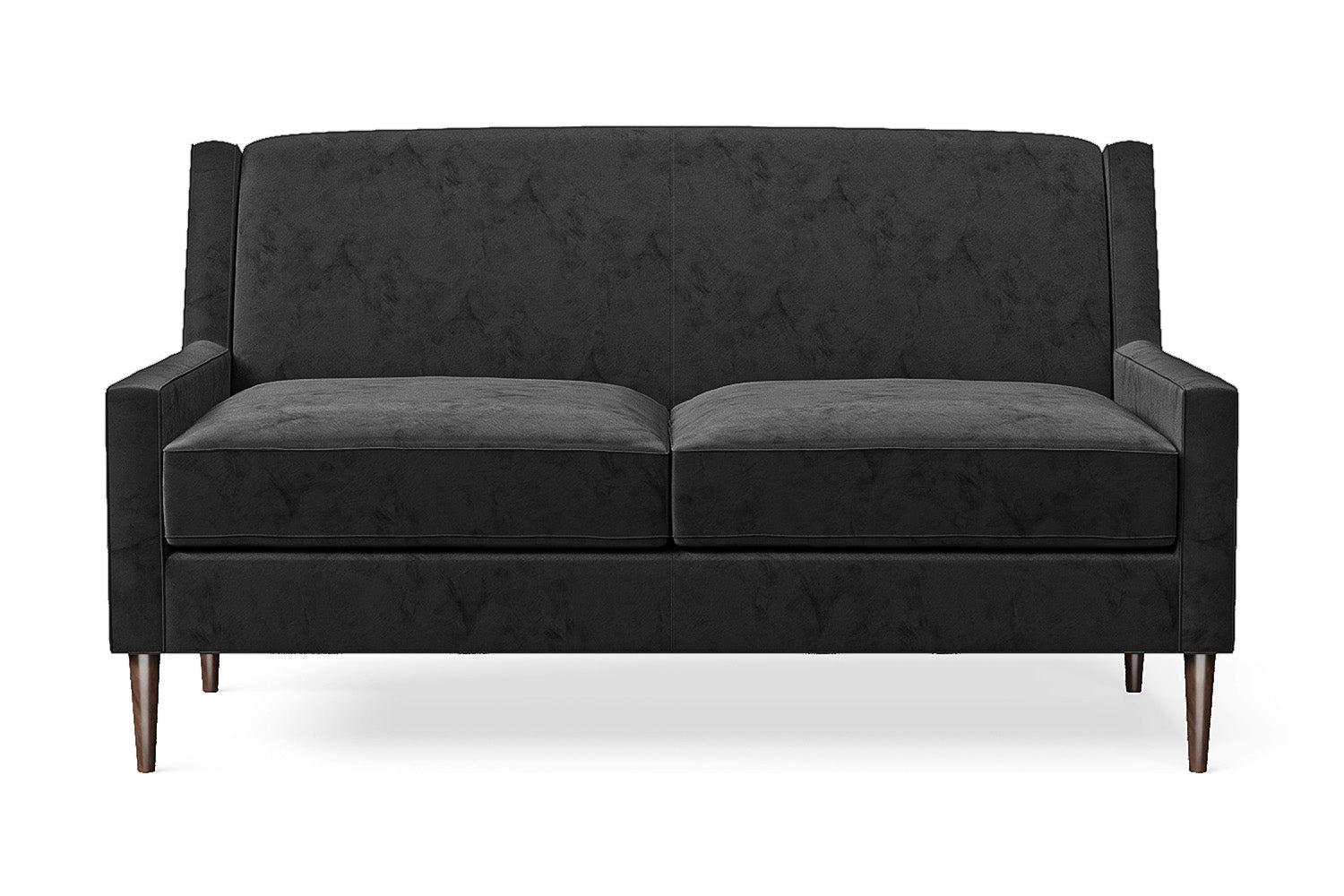 Vigevano 2 Seater Sofa Black Velvet