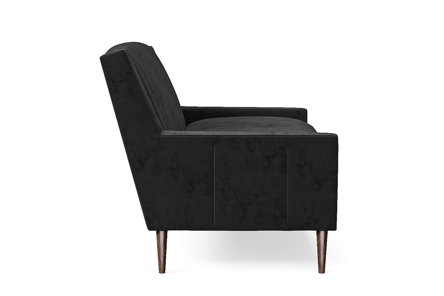 Vigevano 2 Seater Sofa Black Velvet