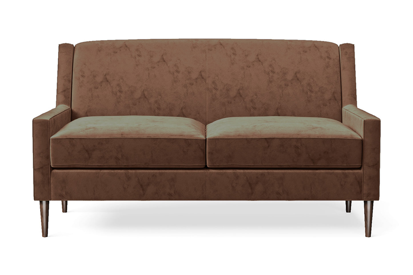 Vigevano 2 Seater Sofa Coffee Brown Velvet