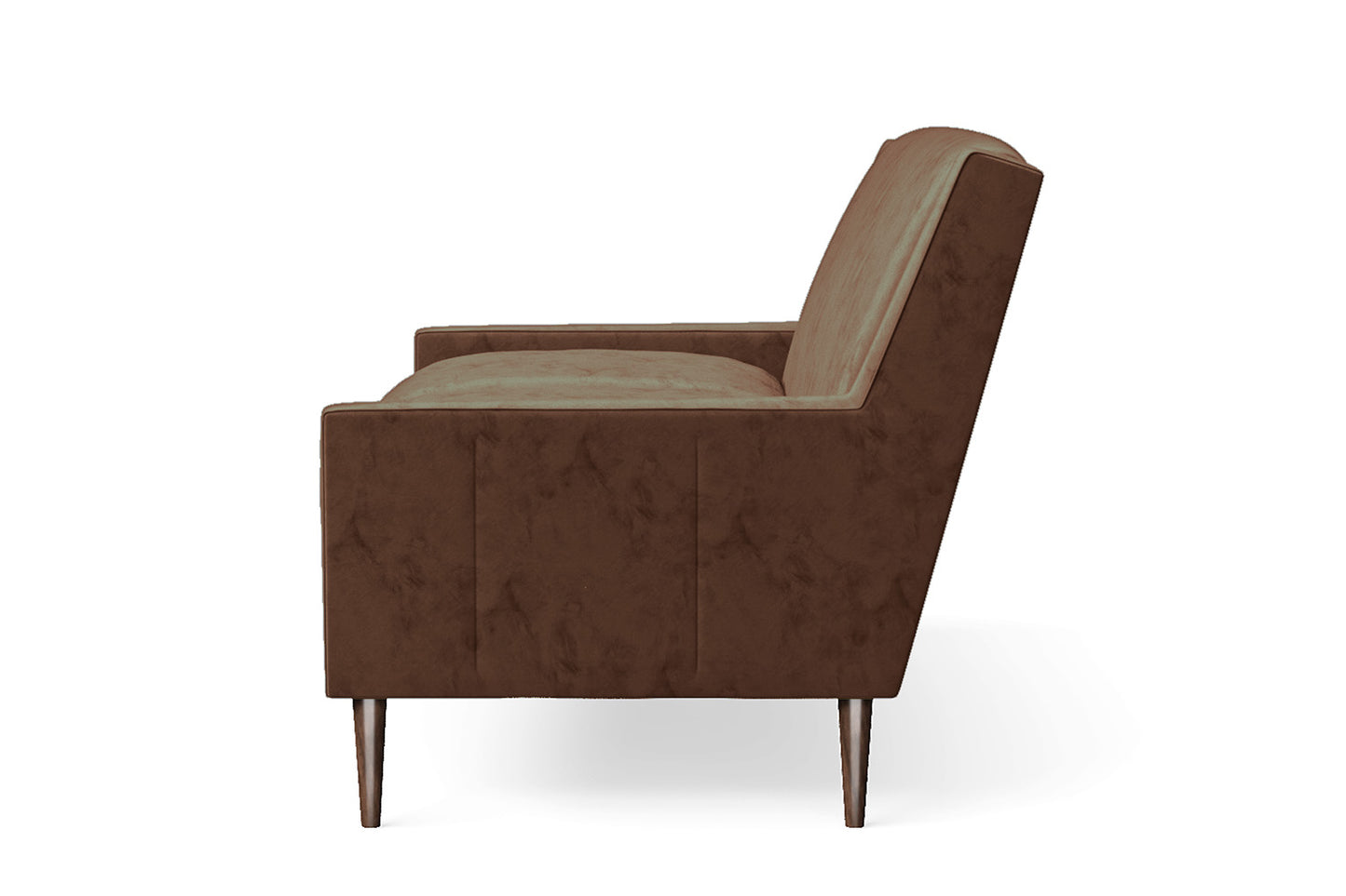 Vigevano 2 Seater Sofa Coffee Brown Velvet