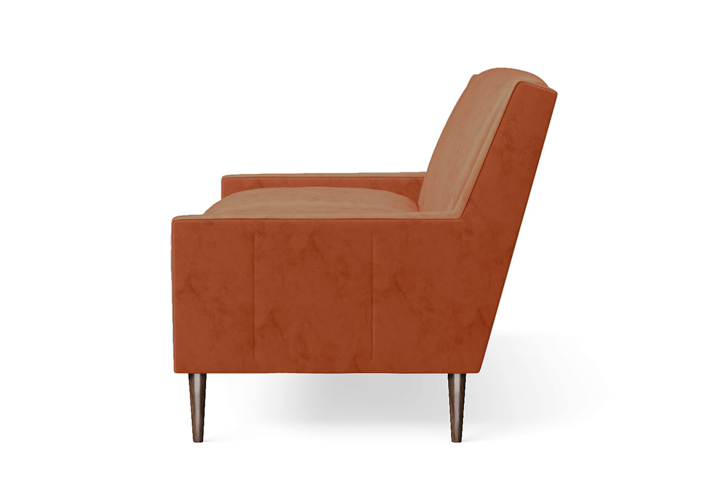 Vigevano 2 Seater Sofa Orange Velvet