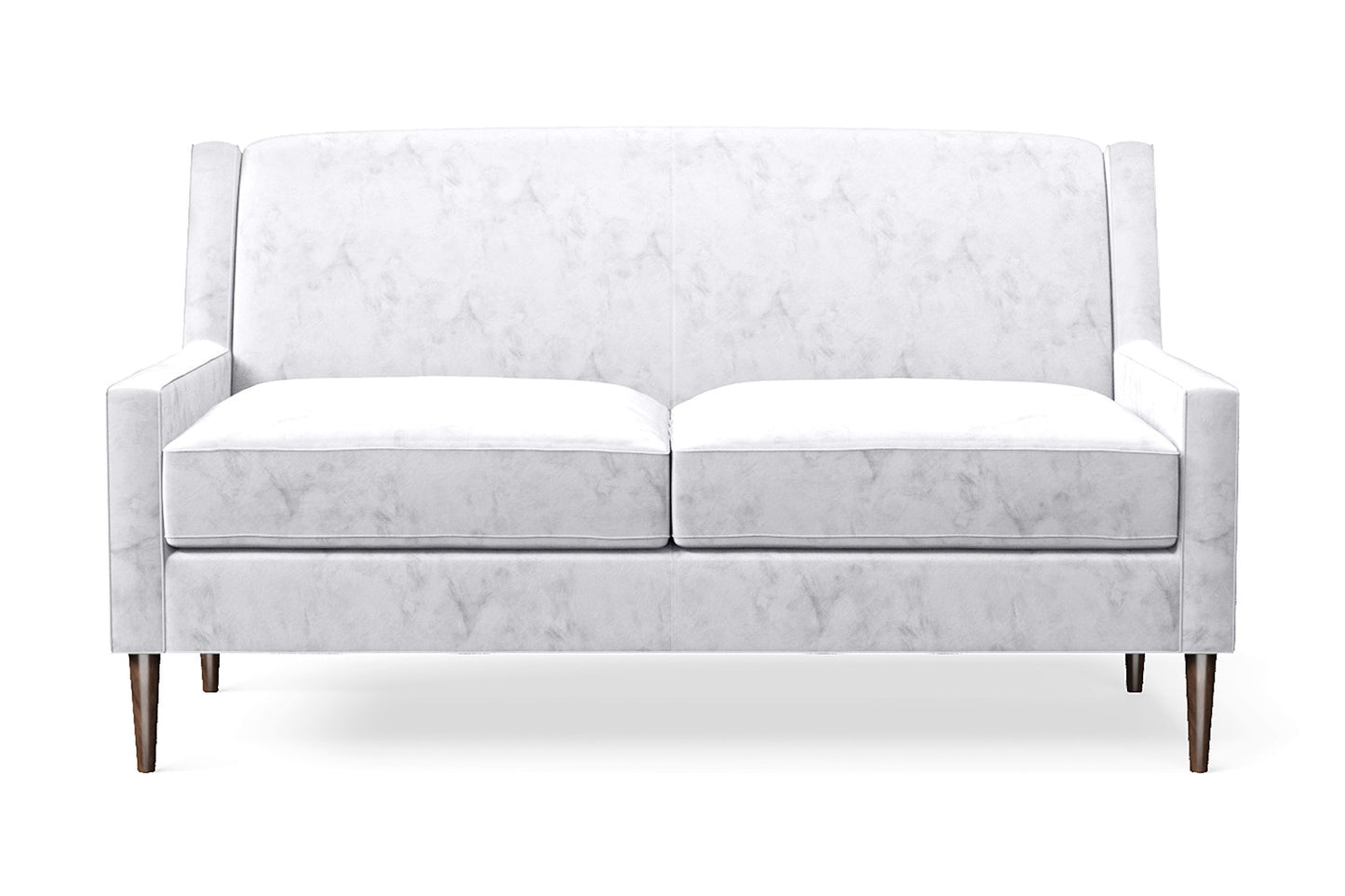 Vigevano 2 Seater Sofa Silver Velvet