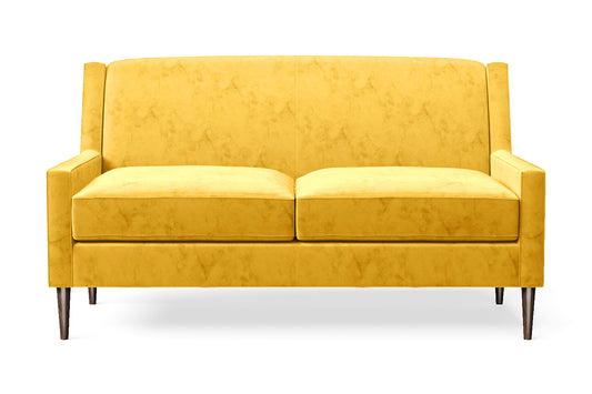 Vigevano 2 Seater Sofa Yellow Velvet