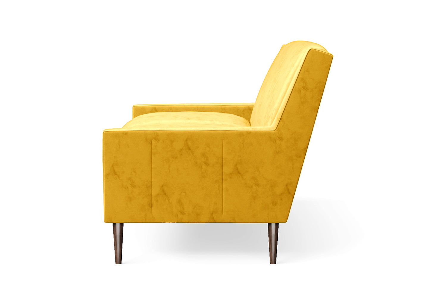 Vigevano 2 Seater Sofa Yellow Velvet