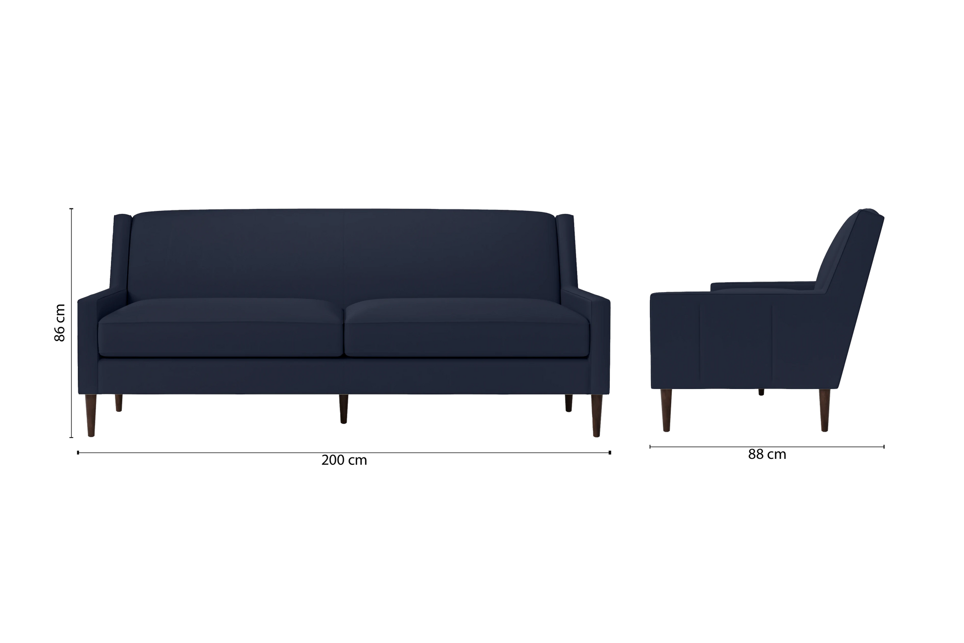 Vigevano 3 Seater Sofa Spruce Leather