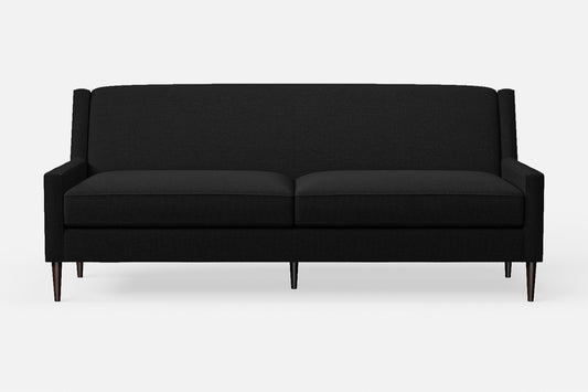 Vigevano 3 Seater Sofa Black Linen Fabric