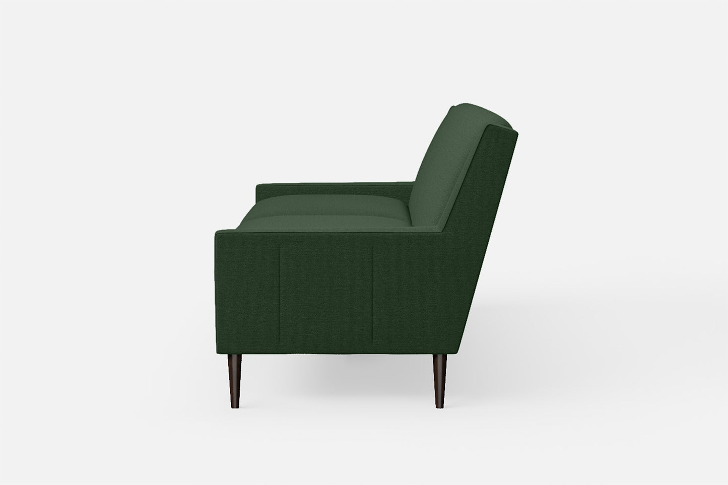 Vigevano 3 Seater Sofa Forest Green Linen Fabric