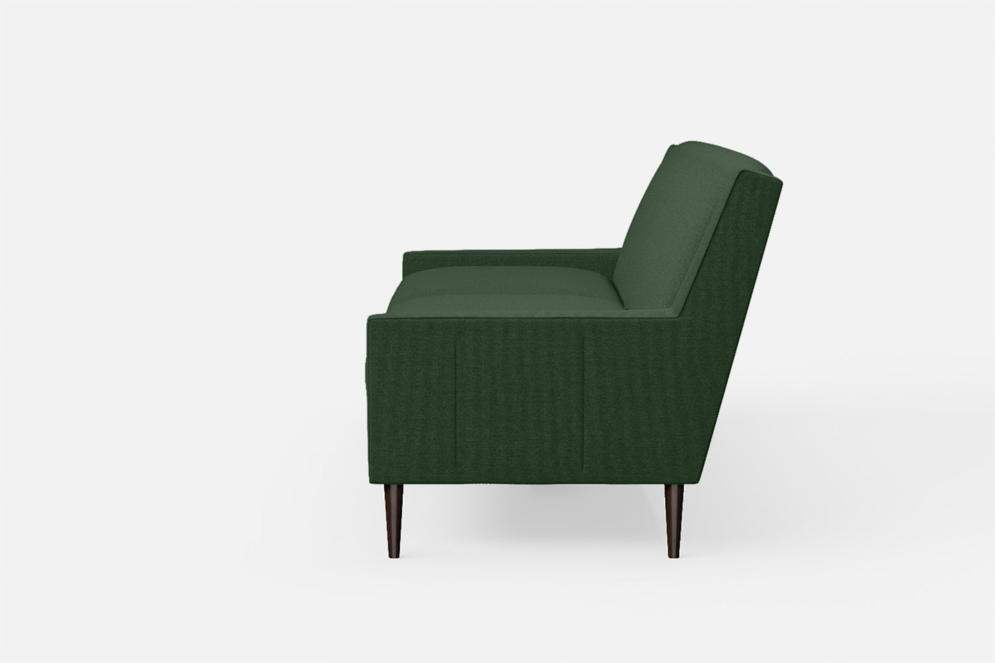 Vigevano 3 Seater Sofa Forest Green Linen Fabric