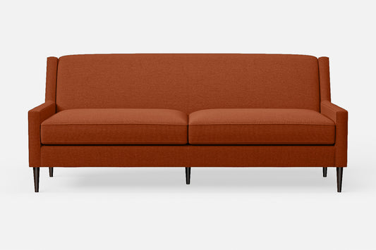 Vigevano 3 Seater Sofa Orange Linen Fabric