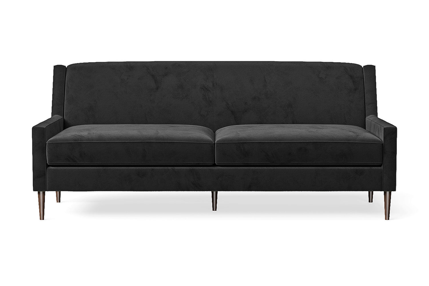 Vigevano 3 Seater Sofa Black Velvet