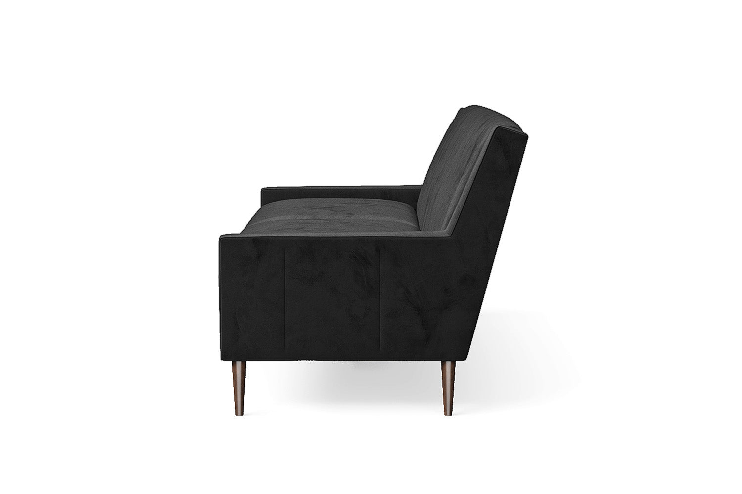 Vigevano 3 Seater Sofa Black Velvet