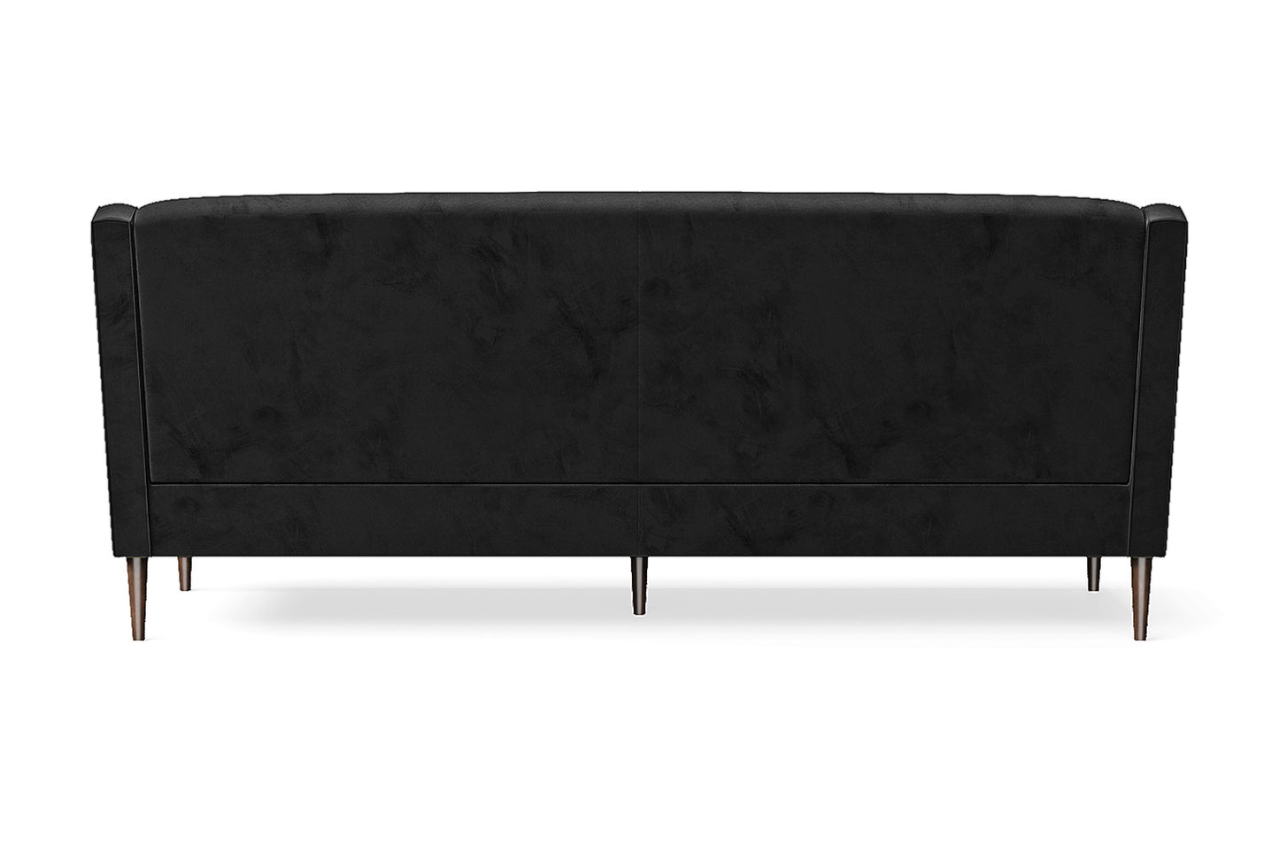 Vigevano 3 Seater Sofa Black Velvet