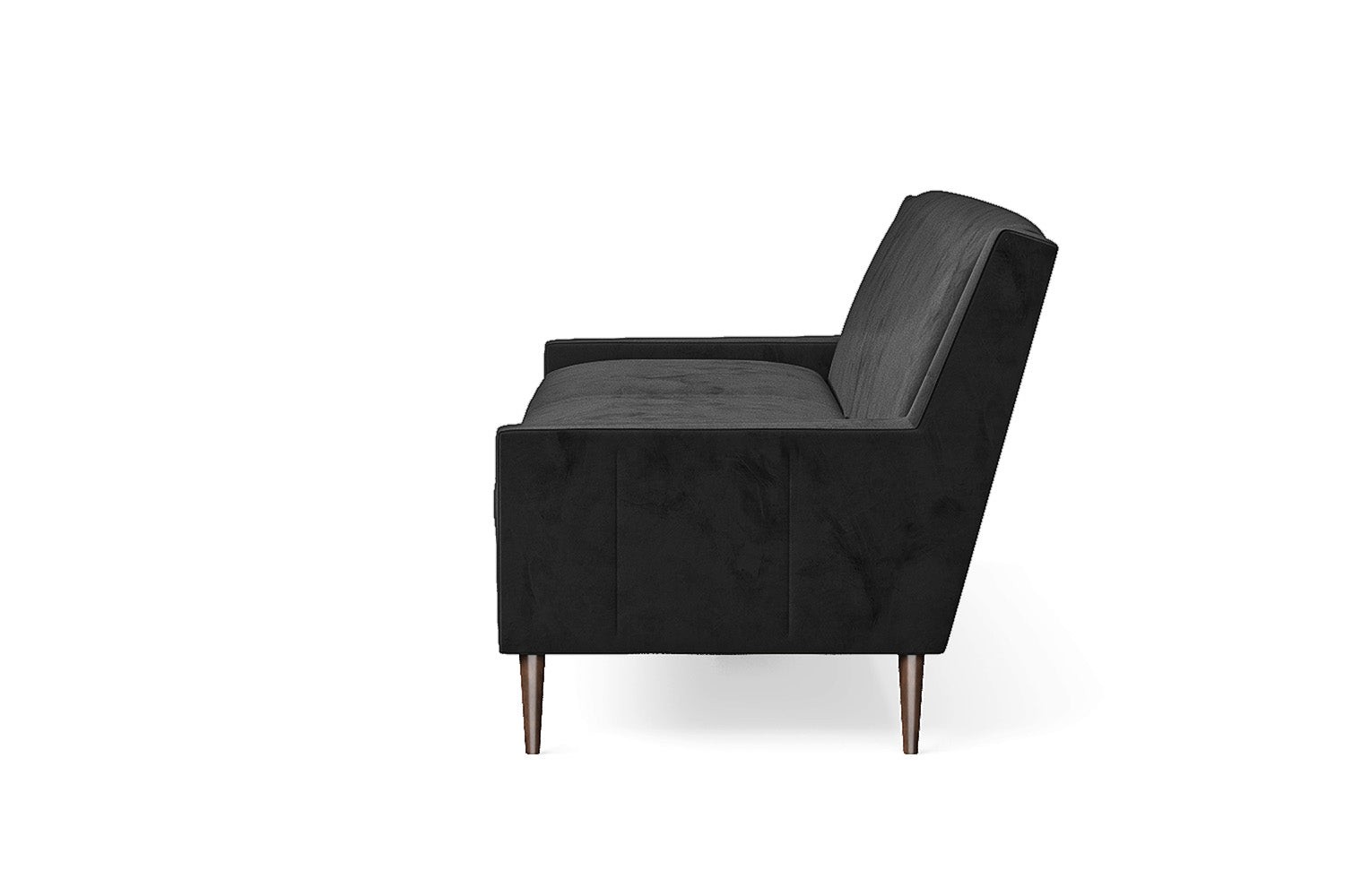 Vigevano 3 Seater Sofa Black Velvet