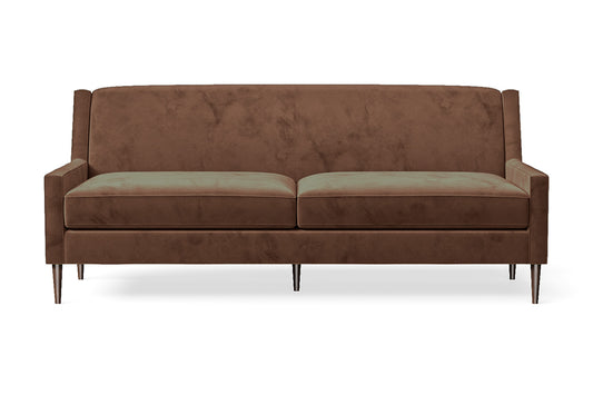 Vigevano 3 Seater Sofa Coffee Brown Velvet