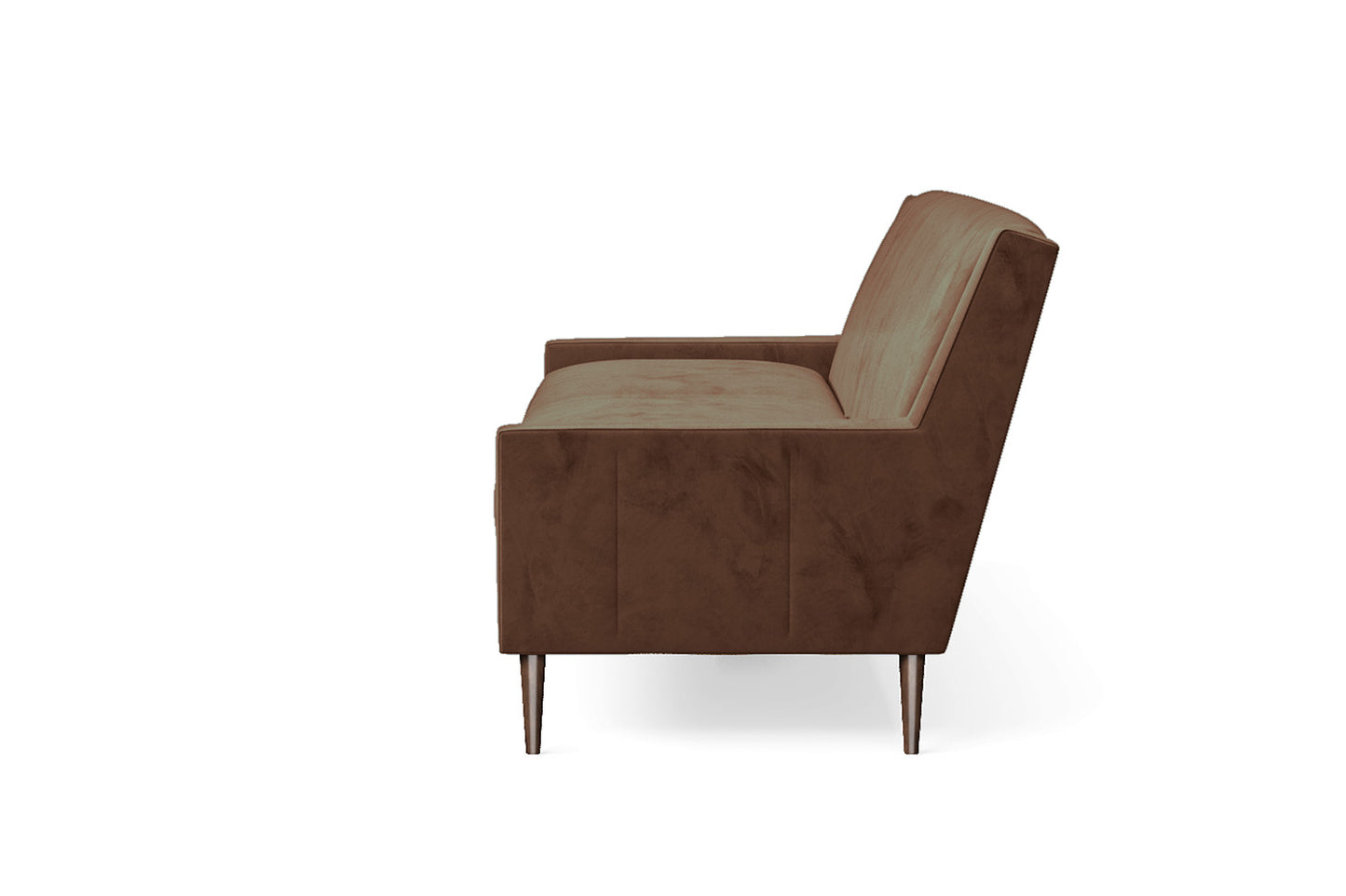 Vigevano 3 Seater Sofa Coffee Brown Velvet