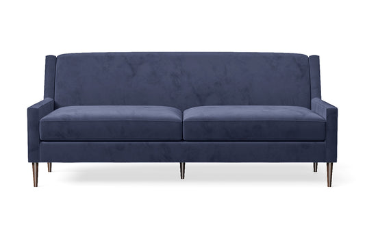 Vigevano 3 Seater Sofa Dark Blue Velvet