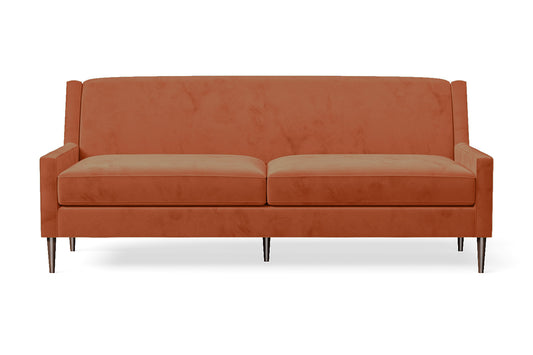 Vigevano 3 Seater Sofa Orange Velvet