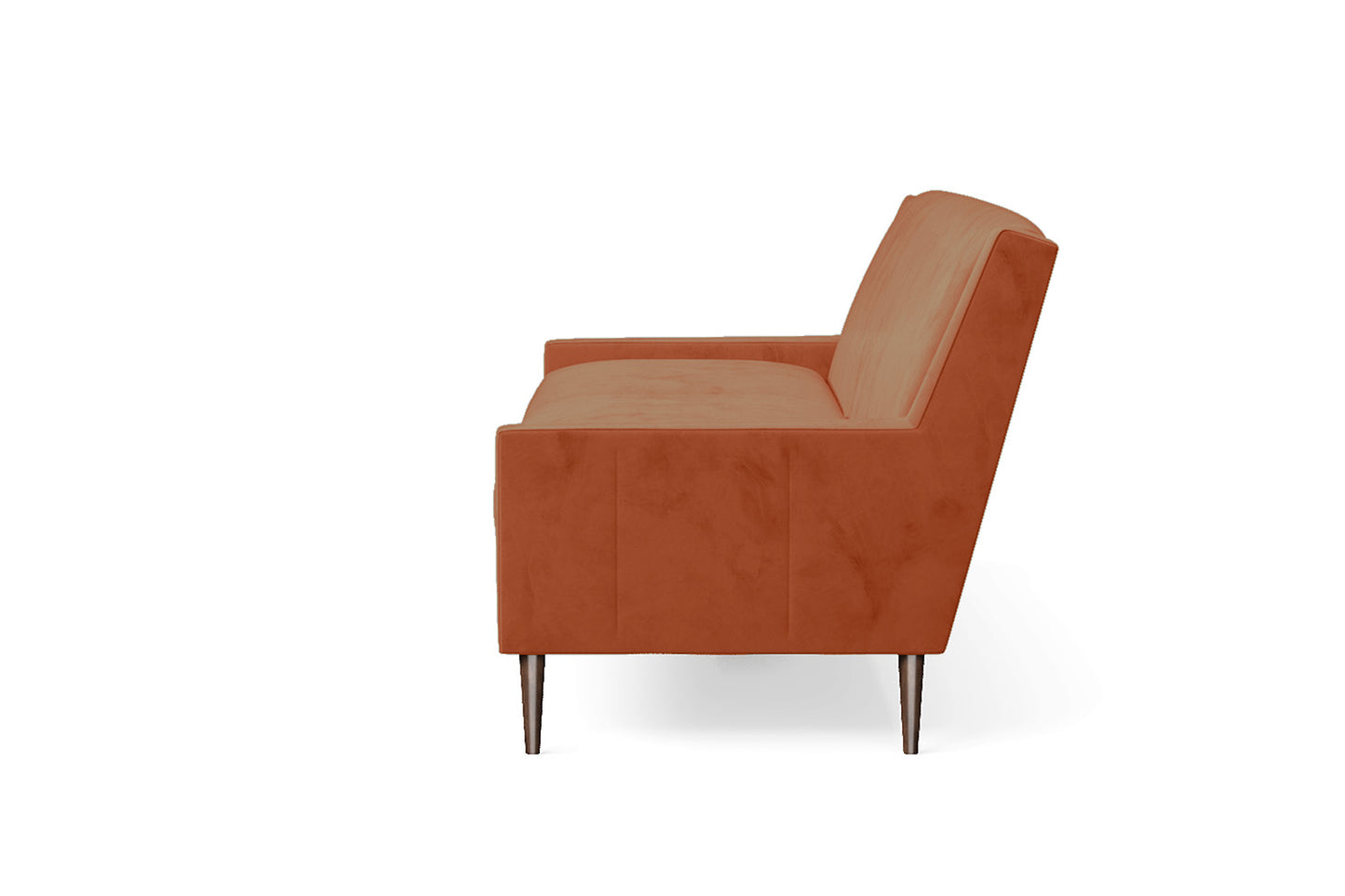 Vigevano 3 Seater Sofa Orange Velvet