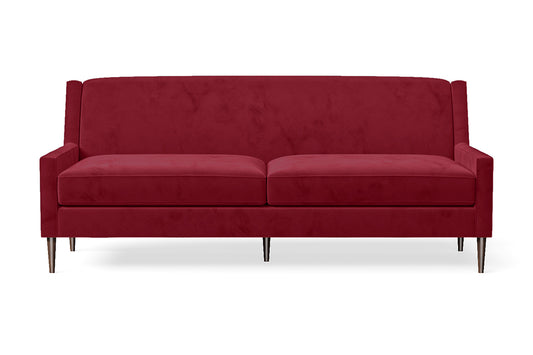 Vigevano 3 Seater Sofa Red Velvet