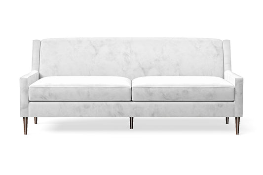 Vigevano 3 Seater Sofa White Velvet