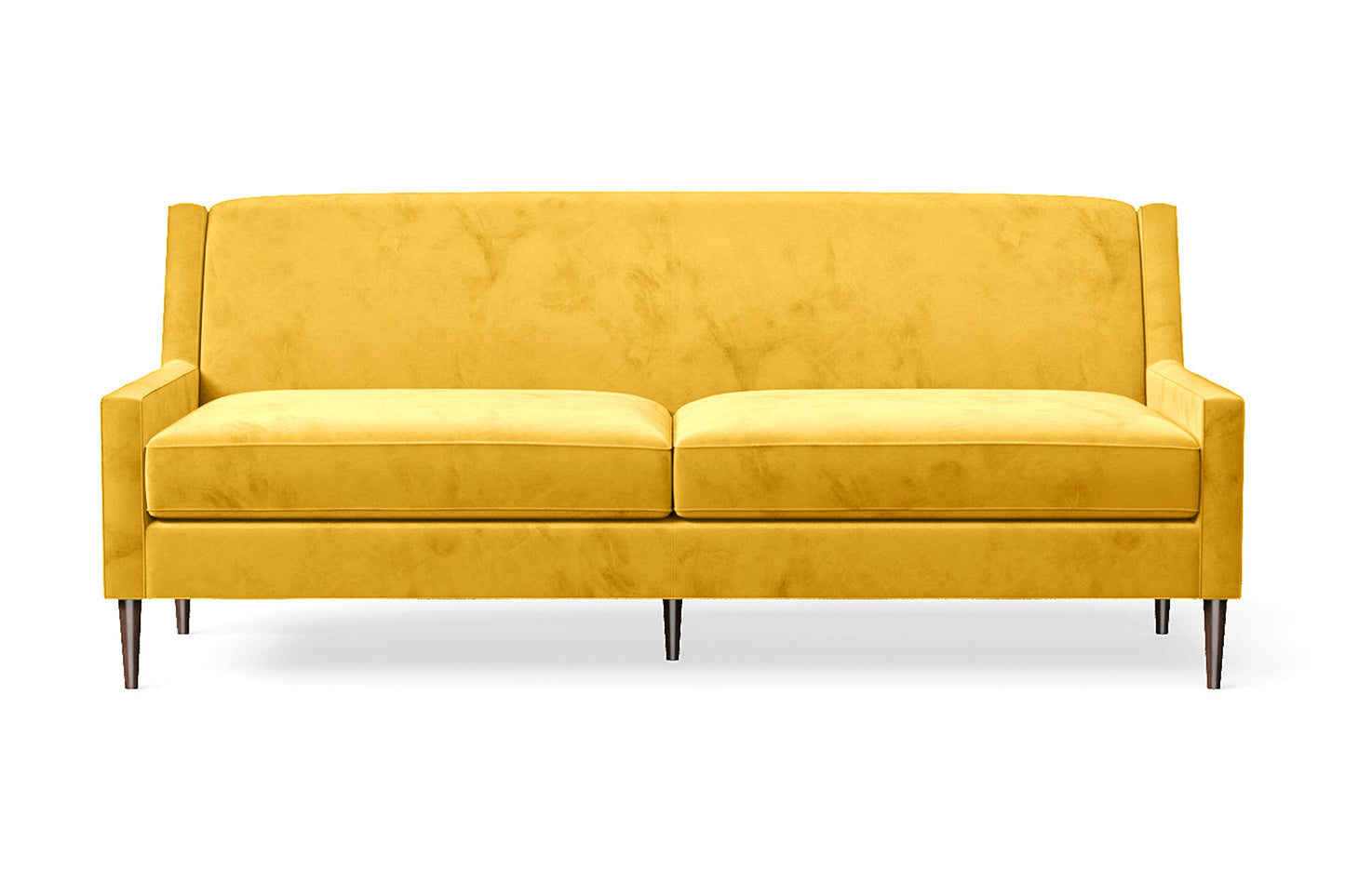 Vigevano 3 Seater Sofa Yellow Velvet