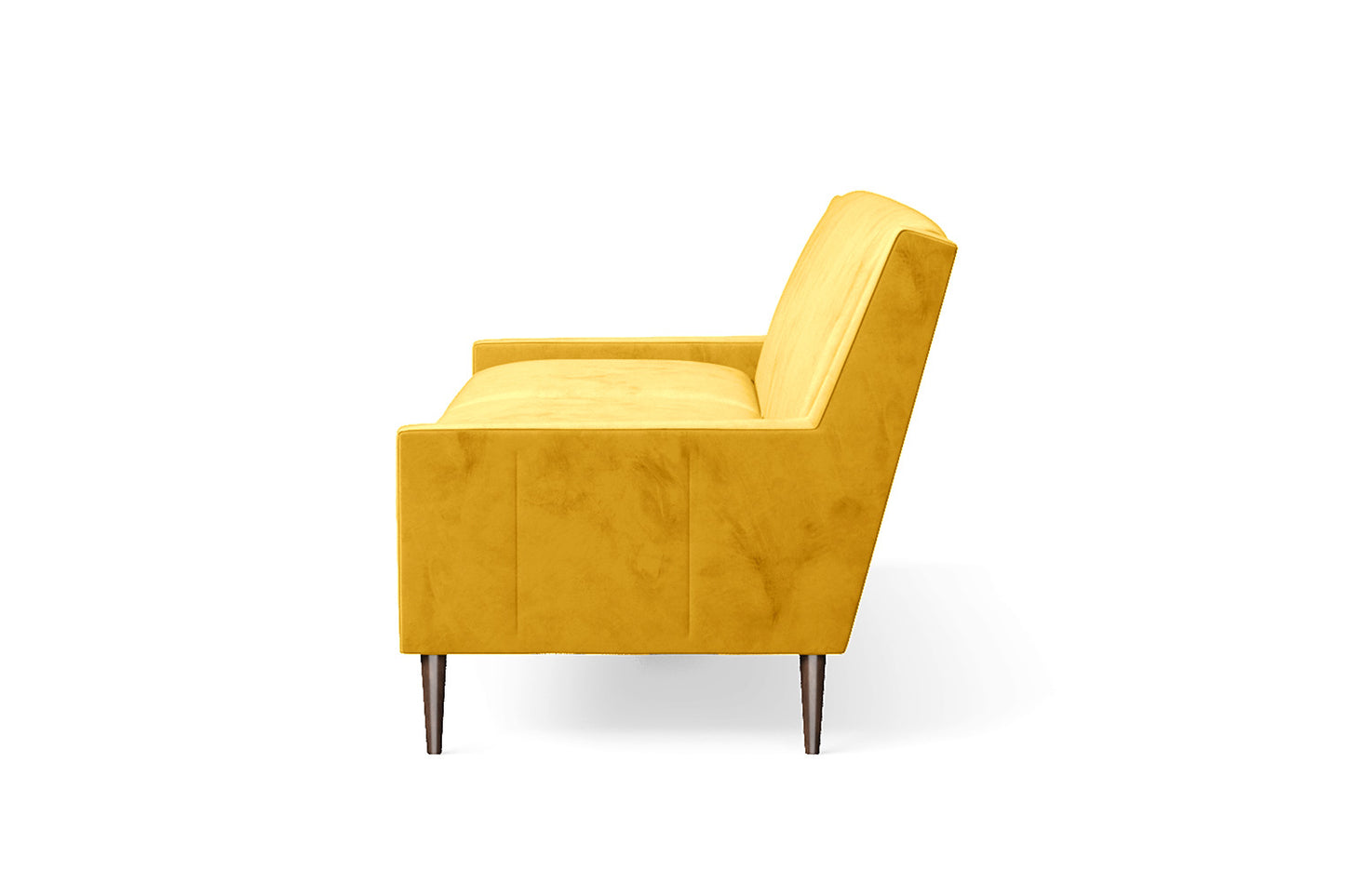 Vigevano 3 Seater Sofa Yellow Velvet