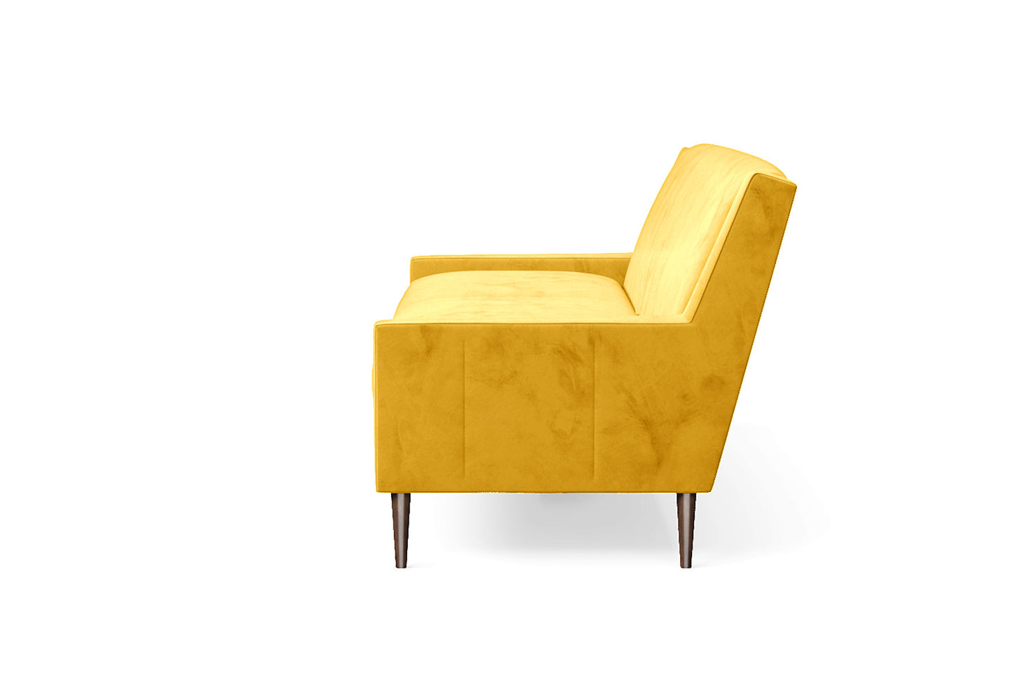 Vigevano 3 Seater Sofa Yellow Velvet