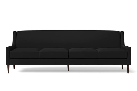 Vigevano 4 Seater Sofa Black Leather