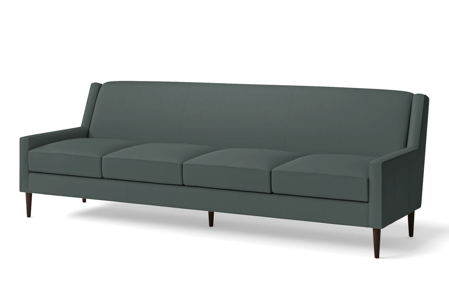 Vigevano 4 Seater Sofa Dusky Turquoise Leather