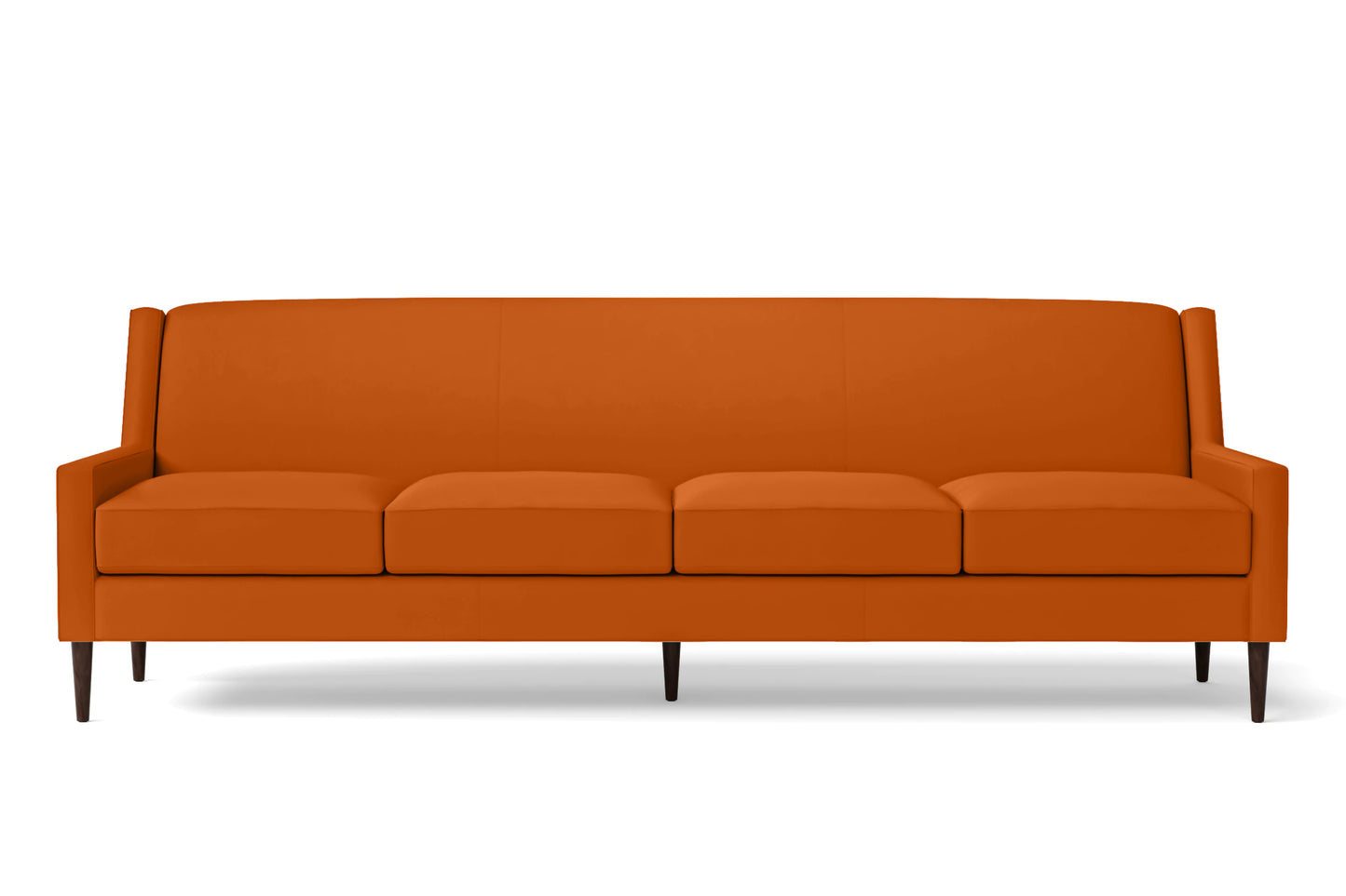 Vigevano 4 Seater Sofa Orange Leather