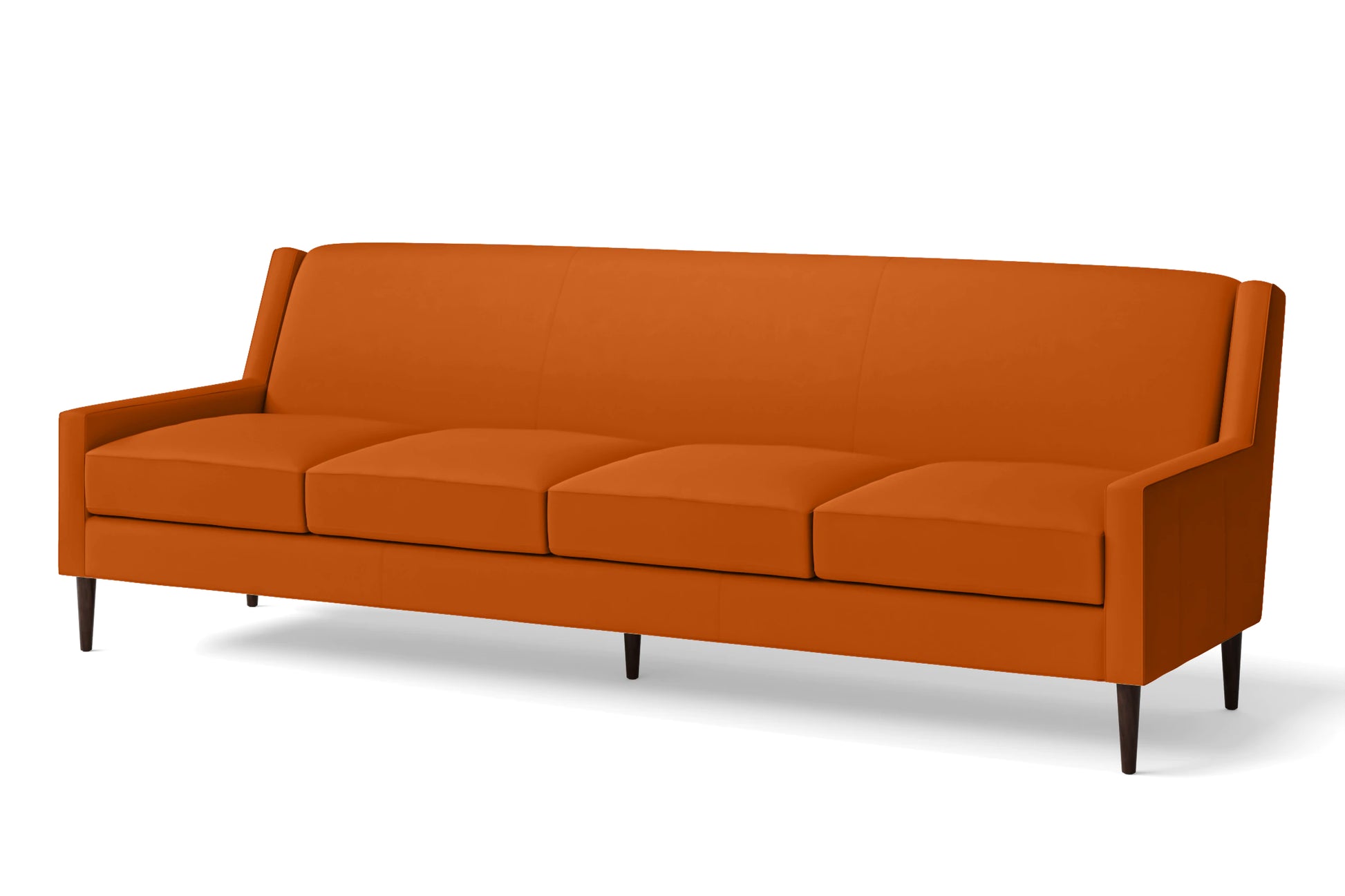 Vigevano 4 Seater Sofa Orange Leather