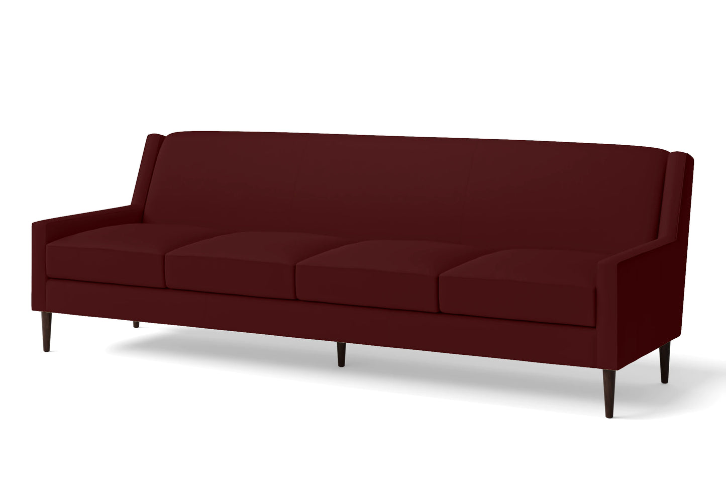 Vigevano 4 Seater Sofa Red Leather