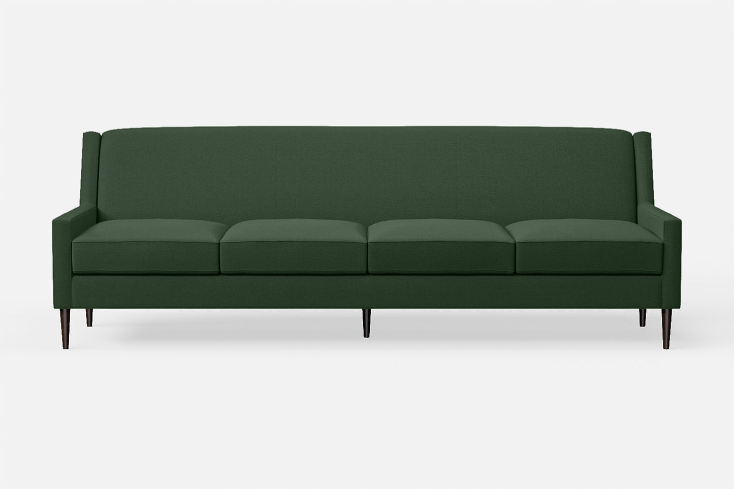 Vigevano 4 Seater Sofa Forest Green Linen Fabric