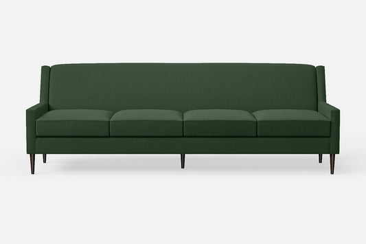 Vigevano 4 Seater Sofa Forest Green Linen Fabric