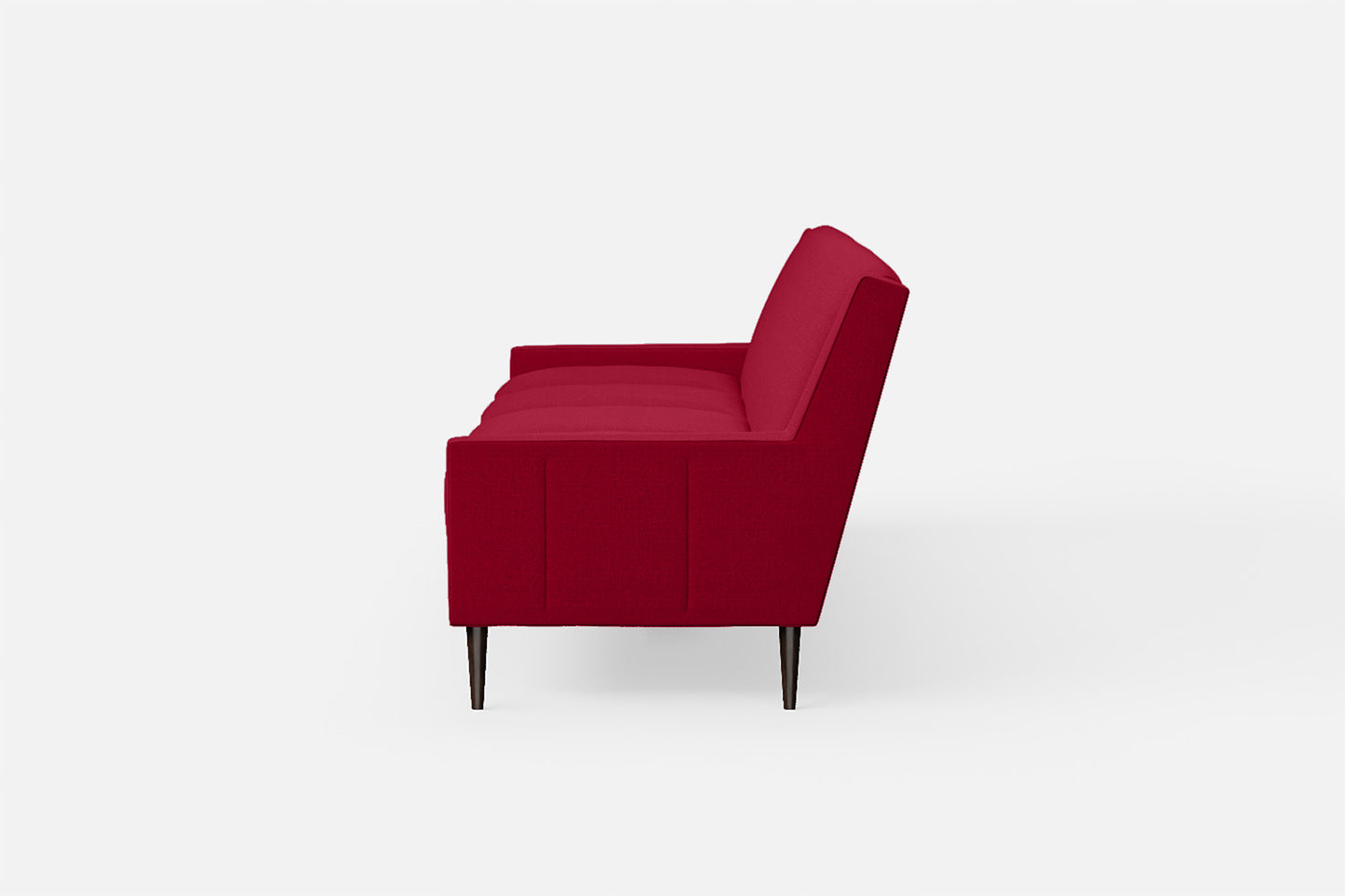 Vigevano 4 Seater Sofa Red Linen Fabric