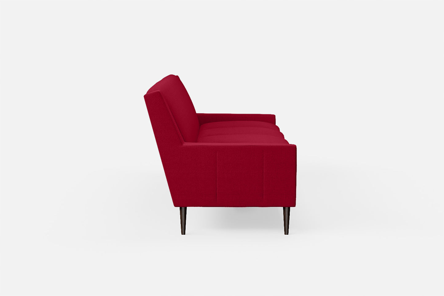 Vigevano 4 Seater Sofa Red Linen Fabric